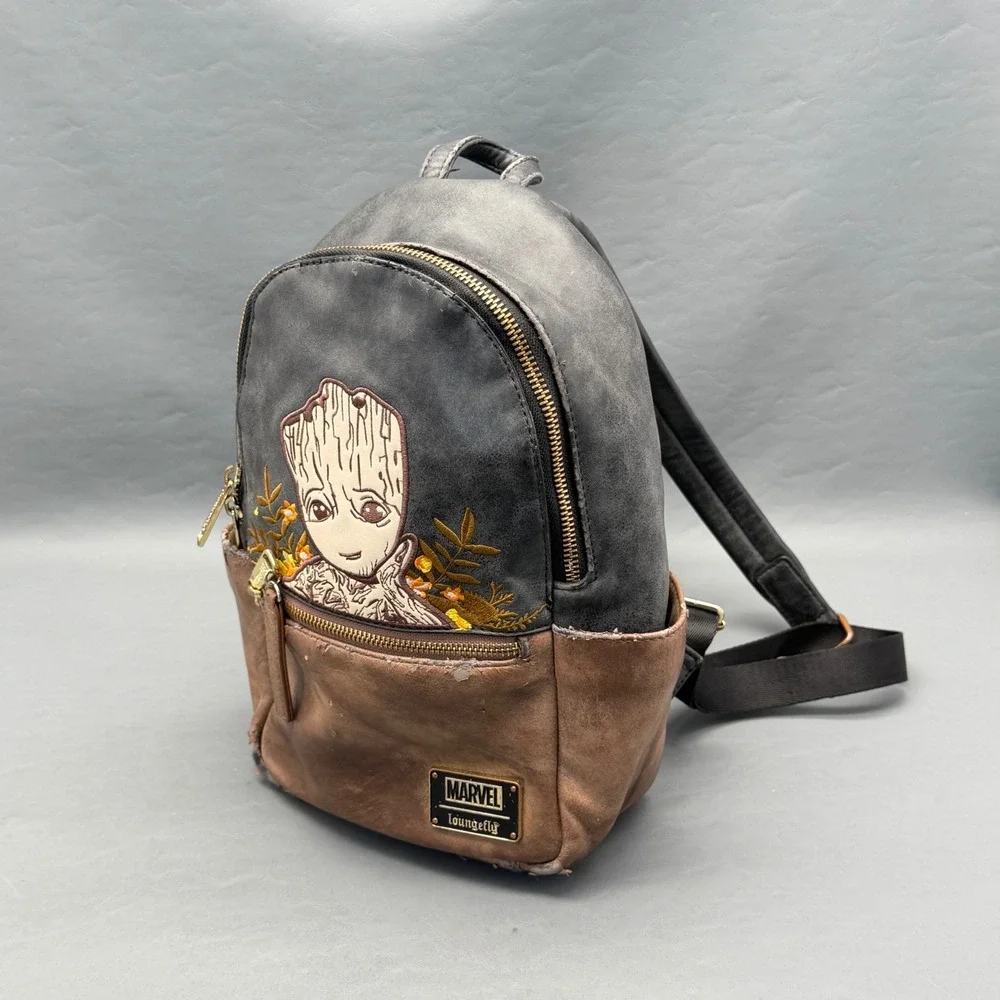 Marvel Loungefly Guardians of the Galaxy I Am Groot Backpack Hesvy Damage